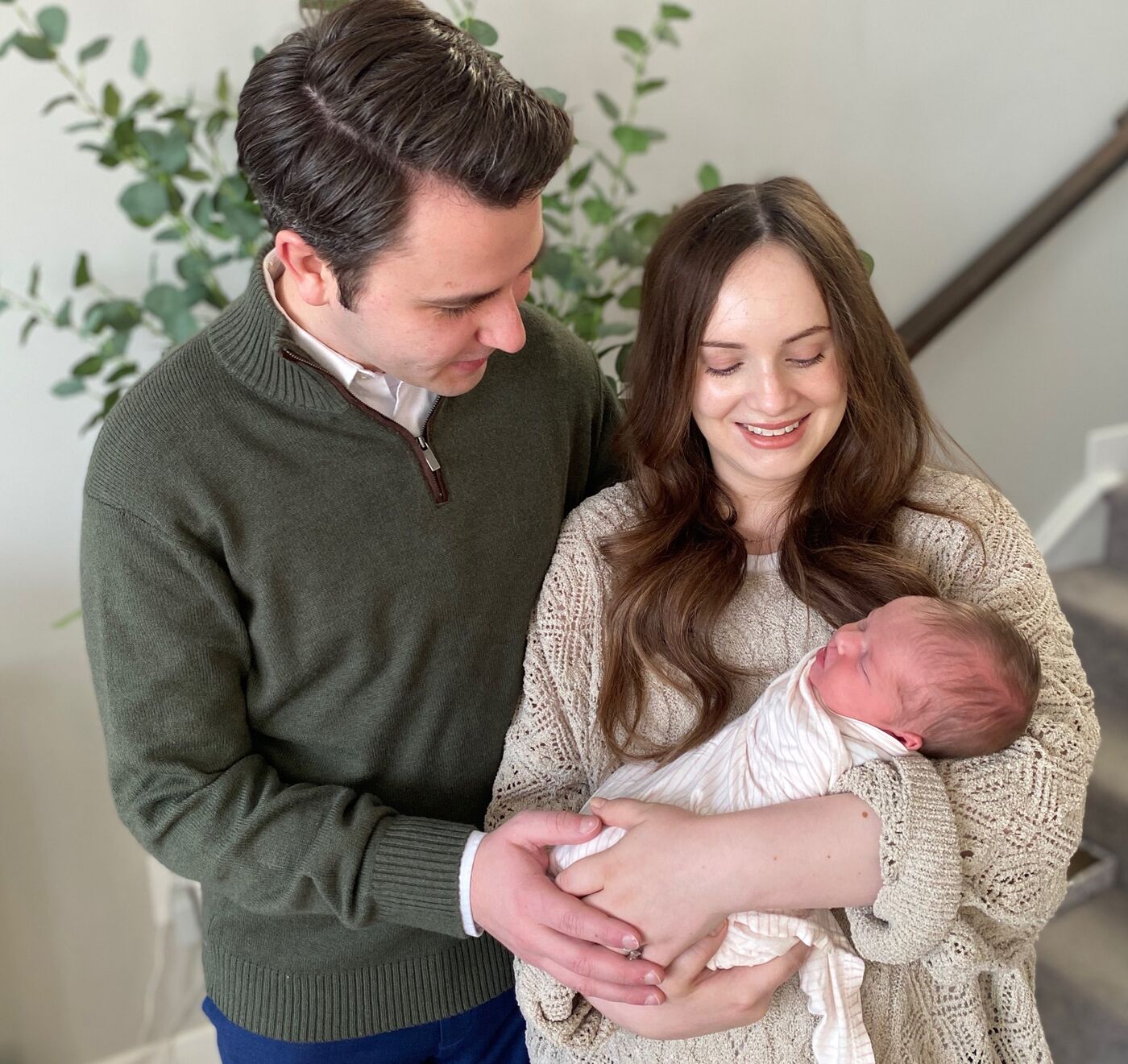 Andrew and Maddie Ireland with their daughter Anna Grace