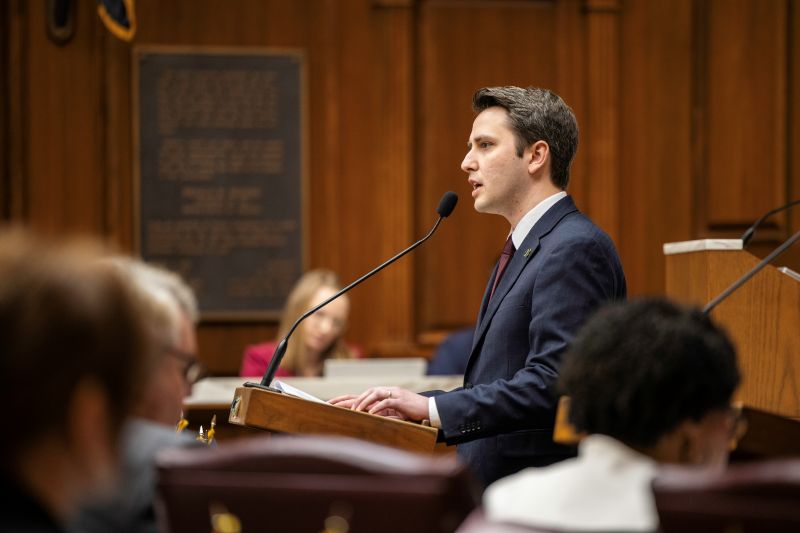 Andrew Ireland speaking on the floor of the Indiana House